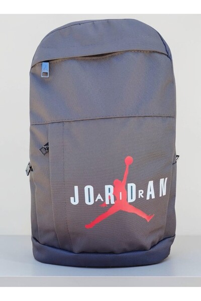 KAUKKO Jordan Jumpman Gri Spor & Okul Sırt Çantası - Ergonomik Çift Fermuarlı