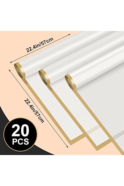 MESENS Mesen Flower Wrapping Paper, 20 Sheets Pink Waterproof Floral Bouquet ...