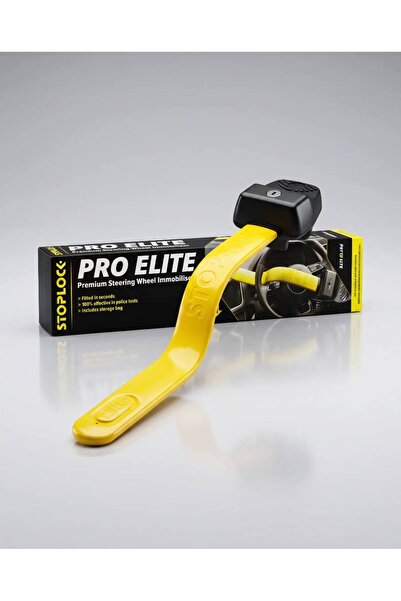 Stoplock Pro Elite – Car steering wheel anti-theft, black/yellow ✓ Resealed