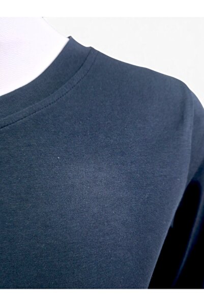 AHMERA Navy Blue Women's Regular Fit Long Sleeve Basic T-Shirt