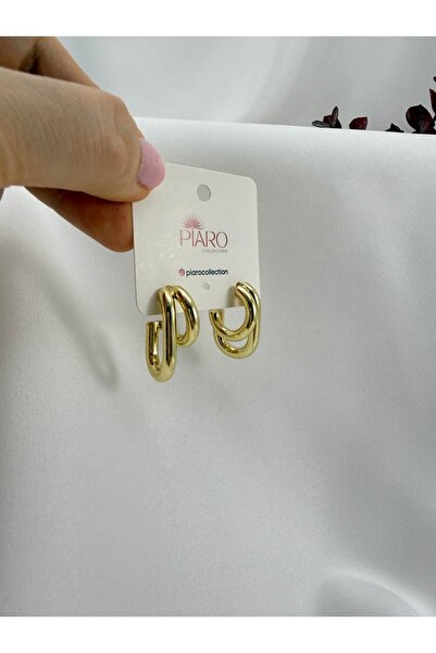 Piaro Collection أقراط دائرية مزدوجة