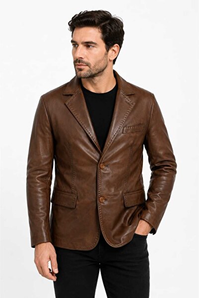 Zirve Deri Hakiki deri blazer ceket