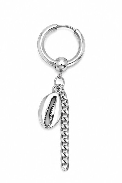 Blisse Piercing Unisex Silver Color Surgical Steel Dangle Chain Sea Shell Fig...