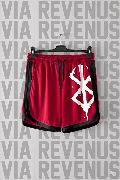 Vordevia Berserk Printed Unisex Retro Varsity Sports Training Shorts