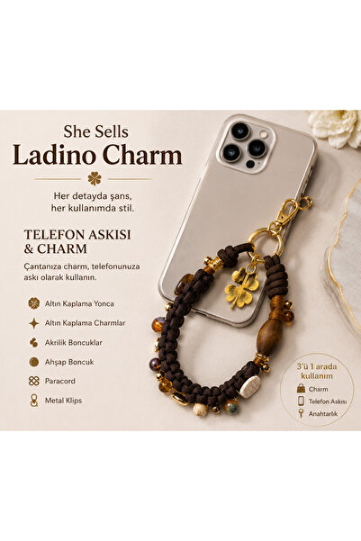 She Sells Ladino Charm – Handmade Paracord Phone Strap, Bag Charm, and Keychain