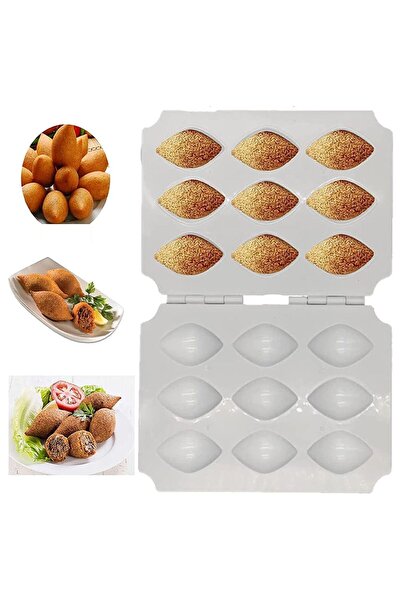 Arabest Baking & Cake Molds,Manual Kibbeh Meatball Maker,9 Holes Meatloaf Mou...