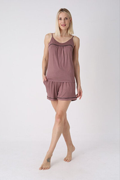Olivera Thin Strap Basic Women's Shorts Pajama Set