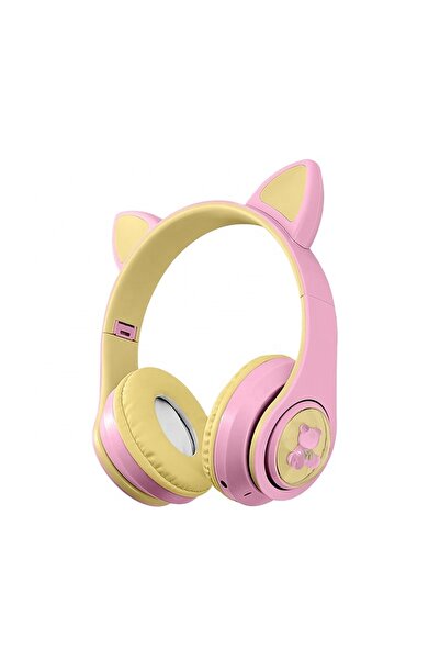 BUYNUK Pink KT-M 22 Noise Cancelling Wireless Audifonos Foldable Hifi Deep Ba...