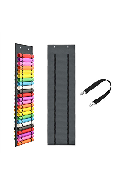 STARSTAR 48-compartment vinyl roll storage rack, gray