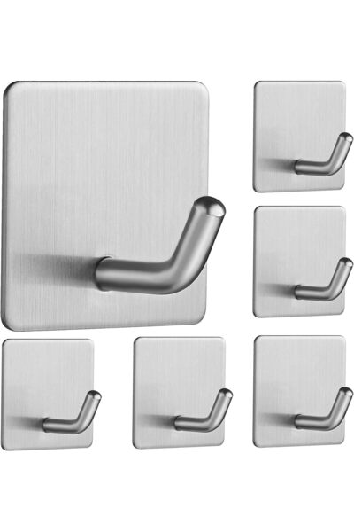 STARSTAR Adhesive hooks - SUS304 SS towel rack hooks - Waterproof & rustproof...