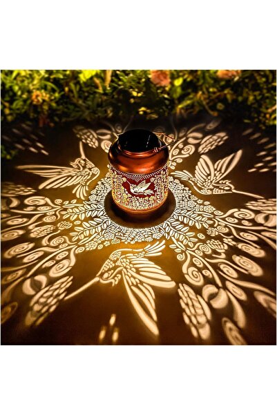 STARSTAR Outdoor Waterproof Hanging Solar Lantern Hummingbird Design Metal Bi...