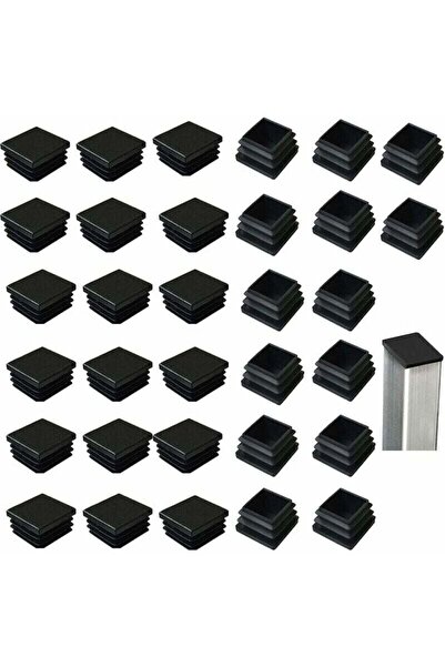 STARSTAR 32 square black plastic plugs (40 x 40 mm) suitable for metal produc...