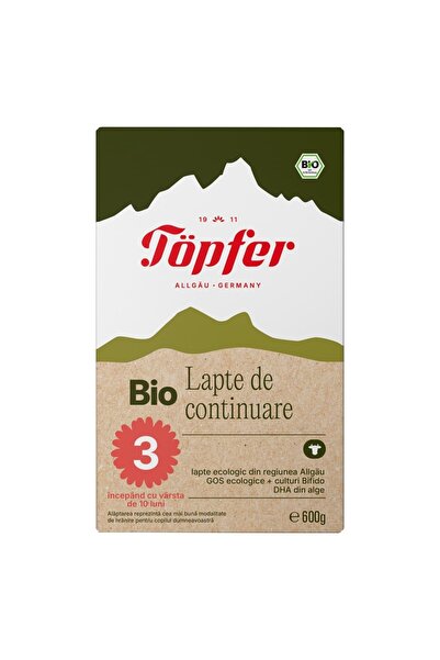 Töpfer Lapte praf Bio 3 Lactana, +10 luni, 600 g, Topfer