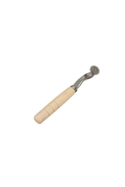 China Sewing Wheel with Wooden Handle 14X2Cm Beige