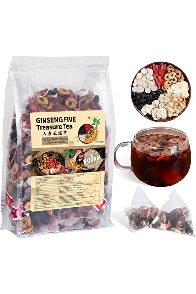 Ginseng BeleePlanner Five Treasures Kidney Tea, Traditional Chinese Herbal Te...