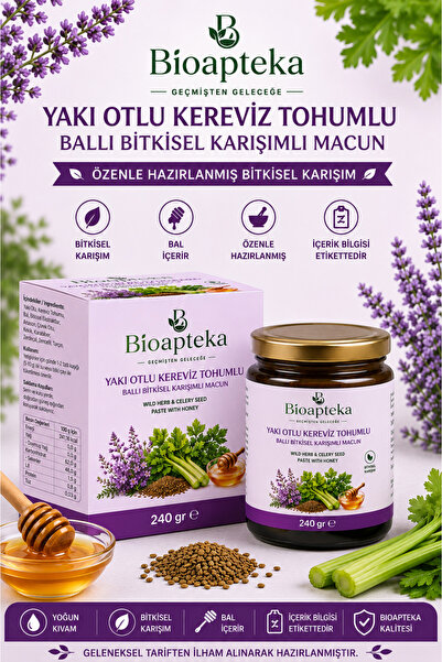 Yakı Otlu Kereviz Tohumlu Ballı Bitkisel Karışımlı Macun 240 Gr