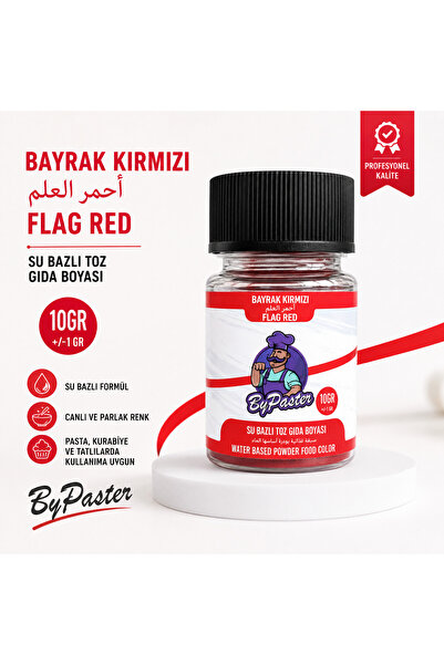 By Paster SU BAZLI TOZ GIDA BOYASI BAYRAK KIRMIZI 10g