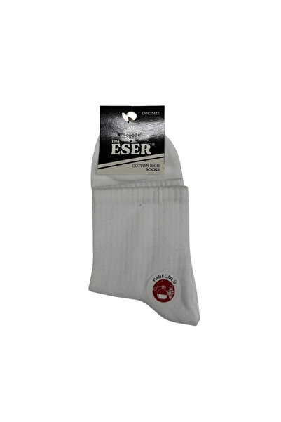 Eser Çorap Unisex Cotton Socks One Size 6-Pack (White)