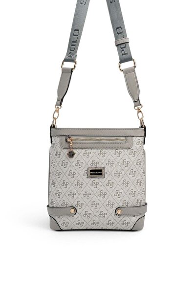Silver Polo A.Gri - Gray Monogram Women's Crossbody Bag Sp1120