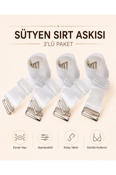 cicial Şeffaf Sütyen Sırt Askısı