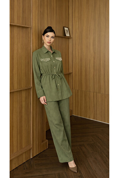 NURSİDA Double Set Strawberry Fabric Has the Ability to Be Worn in All Four S...