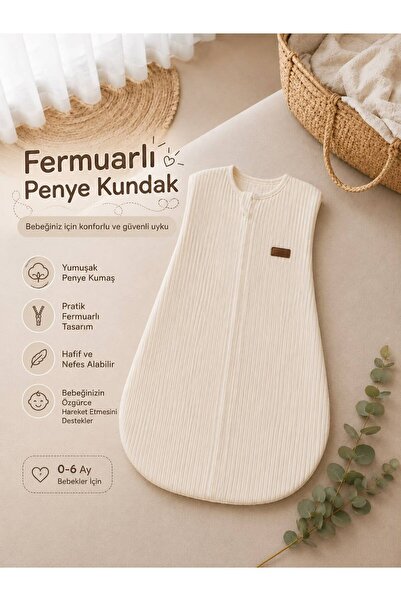 LİRONA Rapor Kumaş Fermuarlı Penye Bebek Kundak Uyku Tulumu – Yumuşak, Nefes ...