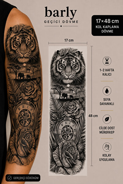 Barly Aslan Saat Dövme Geçici Tattoo