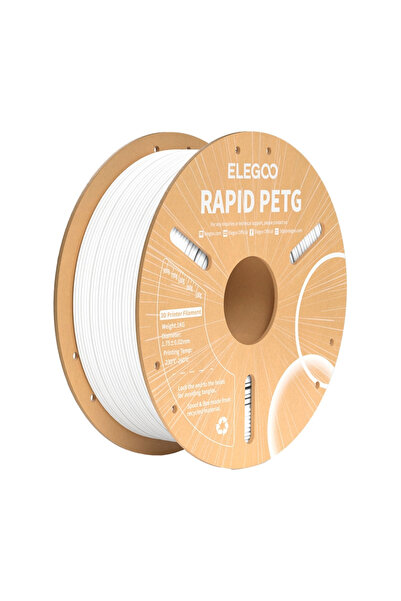 ELEGOO Filament Rapid PETG pentru imprimantă 3D Alb 1Kg cu întârziere