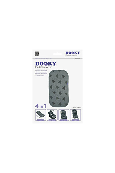 DOOKY Inserție universală 4-în-1 pentru cărucior, Stele Gri