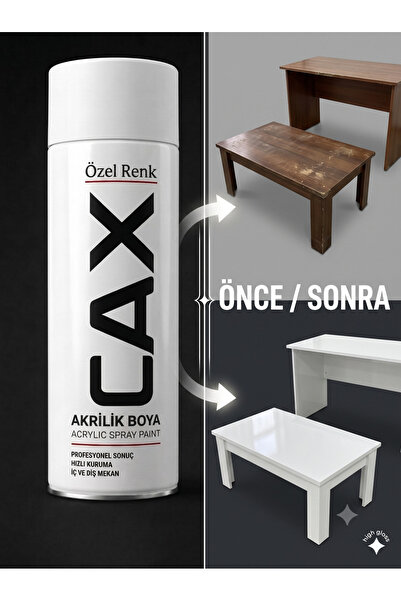 caxcolors CAX Akrilik Sprey Boya - Sehpa Masa Mobilya Boyası Kendin Yap (DIY)...