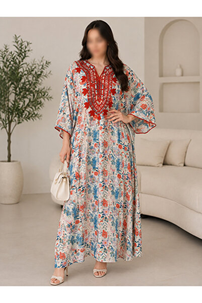 ROGINA Women's Jalabiya, Elegant and Stylish with Unique Embroidery on the Ch...