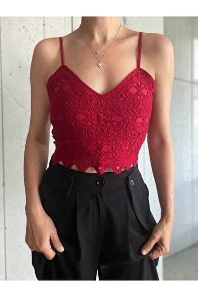 BEBE PLUS Knitted Lace Bustier