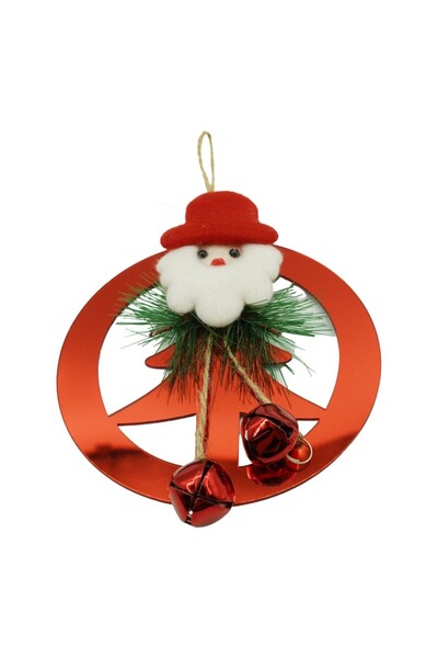 Rao Ornament Brad, Brad cu Clopotei, Rosu, Lucios, 15*20cm, Acril, Interior/ ...