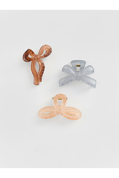 LC Waikiki Different Designed 3-Piece Bow Claw Clip Set