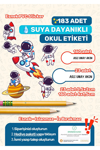 alışveriş kurdu ملصق مدرسي، ملصق قلم رصاص، ملصق دفتر ملاحظات، ملصق قابل للكتا...