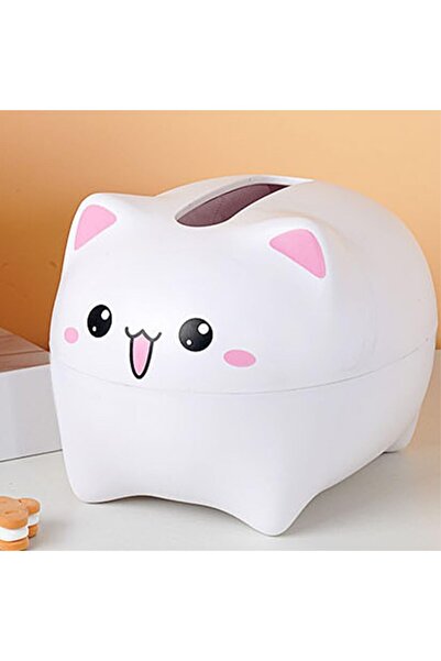 STARSTAR Cute cat-shaped portable tissue box, compact, lightweight, practical...