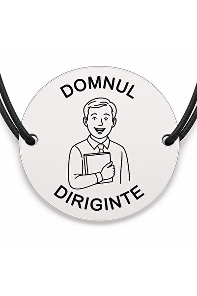 Simoshop Brățară argint 925 cu bănuț gravat domnul diriginte cu catalogul, șn...