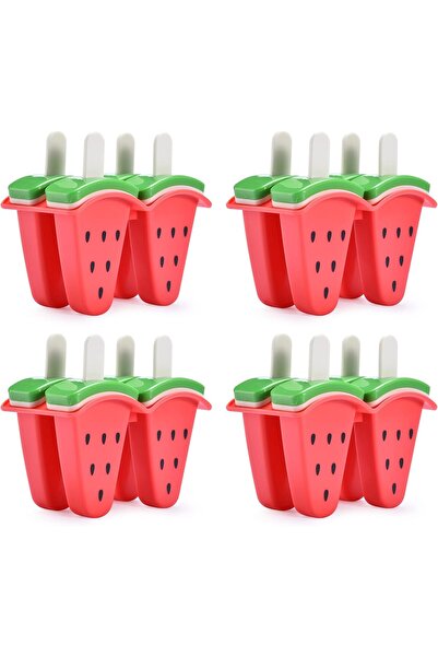 STARSTAR Four-piece popsicle mold set, 16 reusable popsicle maker, freezer, h...