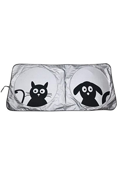 STARSTAR Double-sided car sunshade- car sunshade- silver-colored fabric coate...