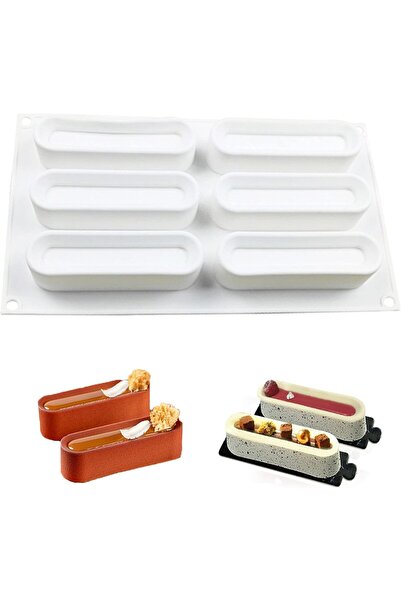 STARSTAR 6-Cavity Silicone Energy Bar Mold - Rectangular Non-Stick Mold for B...