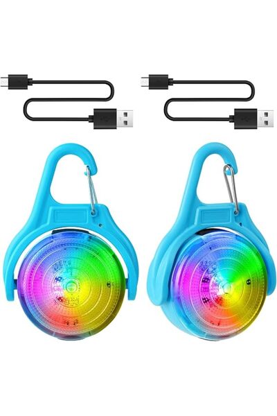 STARSTAR Pet light, fits dog collars, 4 flashing modes, USB rechargeable dog ...