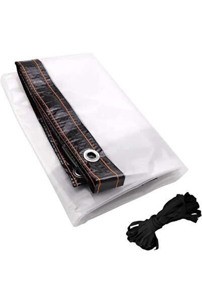 STARSTAR 1.5x2.5m Waterproof Transparent Polyethylene Tarpaulin with Eyelets ...