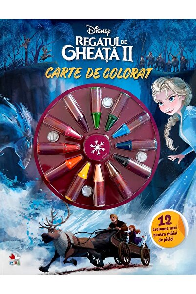 Litera Disney. Regatul de gheata 2. Carte de colorat. 12 creioane mici pentru...