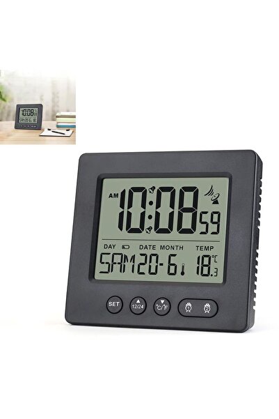 STARSTAR Black digital radio-controlled alarm clock with automatic timer, rad...