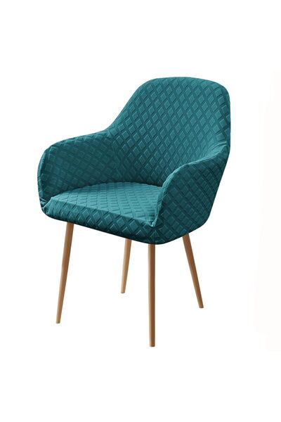 STARSTAR Modern Curved Back Dining Chair Cover Armrests Elastic Jacquard Wove...