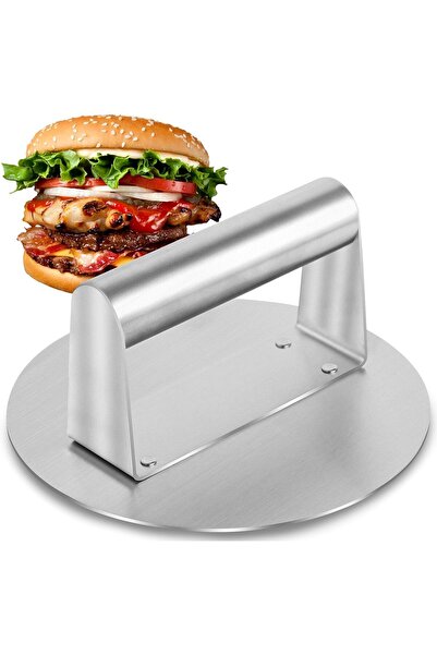 STARSTAR Stainless steel burger mold, 16cm (6-inch) round meat burger mold, p...