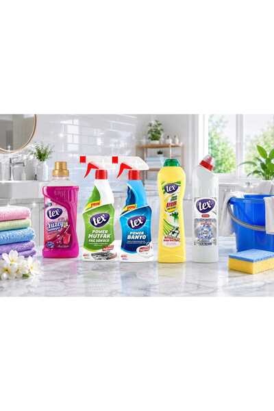 Tex Pachet 5 produse pentru curatenie:Power baie-Power bucatarie-Dezinfectant...