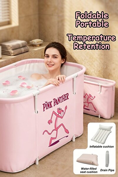 Generic 1 Pvc Foldable Portable Bathtub Soaking Tub Bathroom Spa Heat Insulat...
