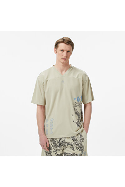 United4 UNITED4 Regular Fit Erkek Krem T-Shirt