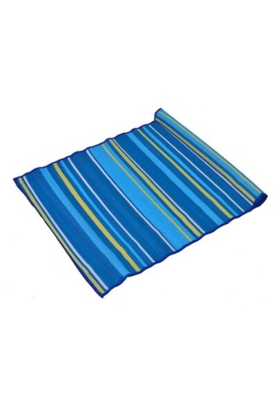 CATIANO Rolă de saltea de plajă albastră cu dungi Sky 180x72cm